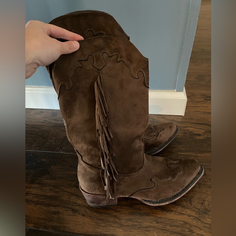 Womens Roper fringe cowgirl boots